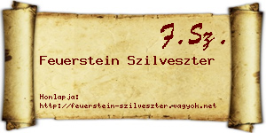 Feuerstein Szilveszter névjegykártya